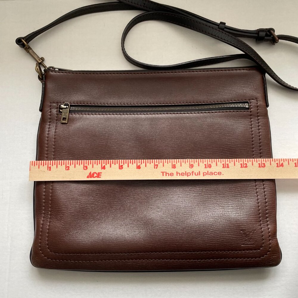 LOUIS VUITTON Sac Plat Shoulder Bag M92073 Utah Cafe Brown Calfskin - Picture 3 of 14